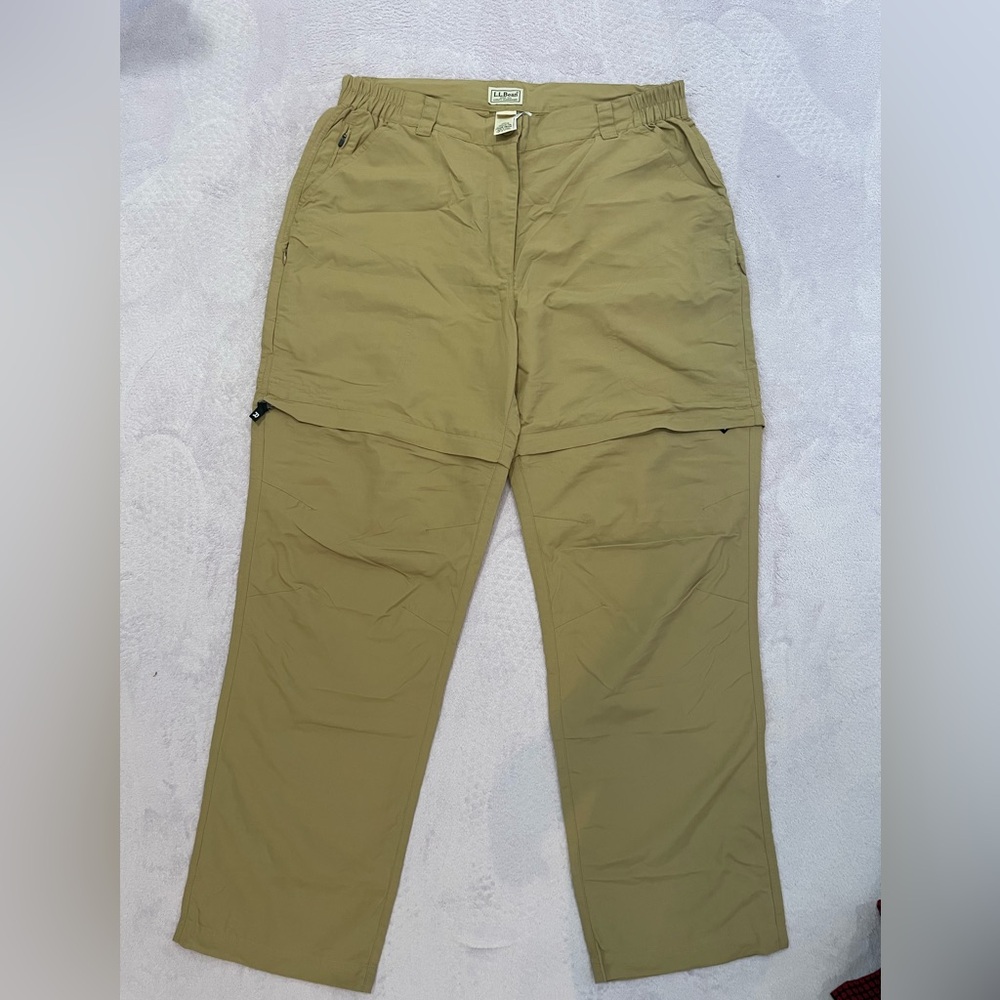 L.L. Bean Men's No Fly Zone Tan Convertible Hiking Cargo Pants